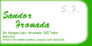 sandor hromada business card